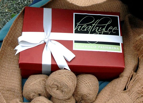 guanaco fibre yarn and shawl